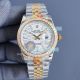 Copy Rolex Datejust Fluted Golden Dial Diamond Bezel Jubilee Band Watch (3)_th.jpg